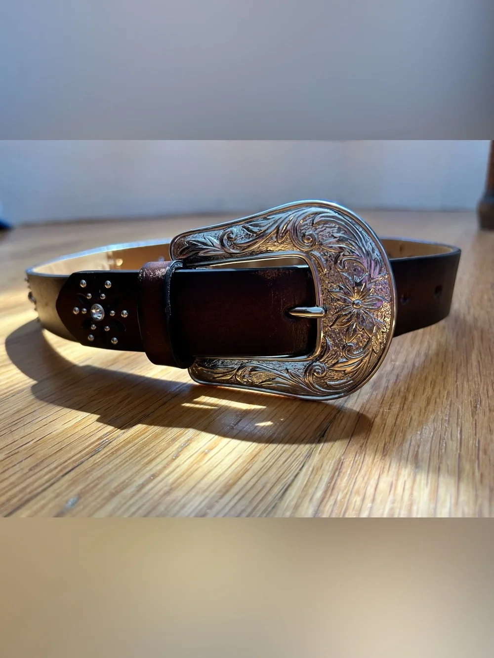 Ariat Kid’s Recycled Leather Belt with Horse and Horse Shoe Details - size 22
